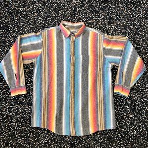 Vintage Saddlebrook Western Flannel Aztec Mexican